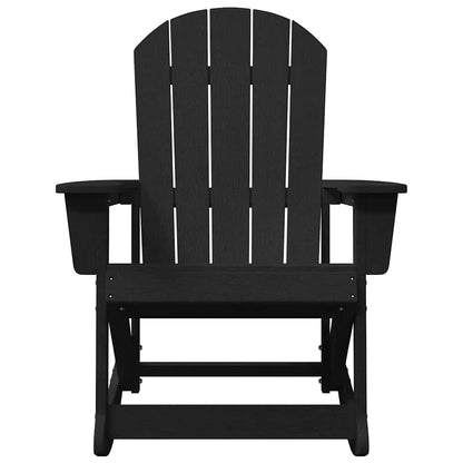 vidaXL Adirondack Rocking Chairs 2 pcs Black HDPE
