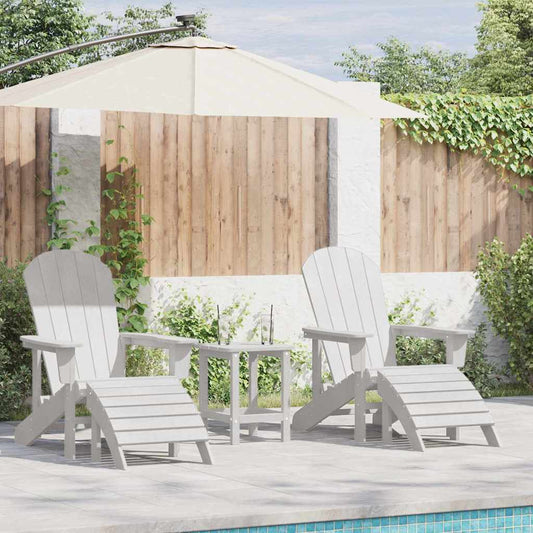 vidaXL Garden Chair 2 pcs White Polyethylene