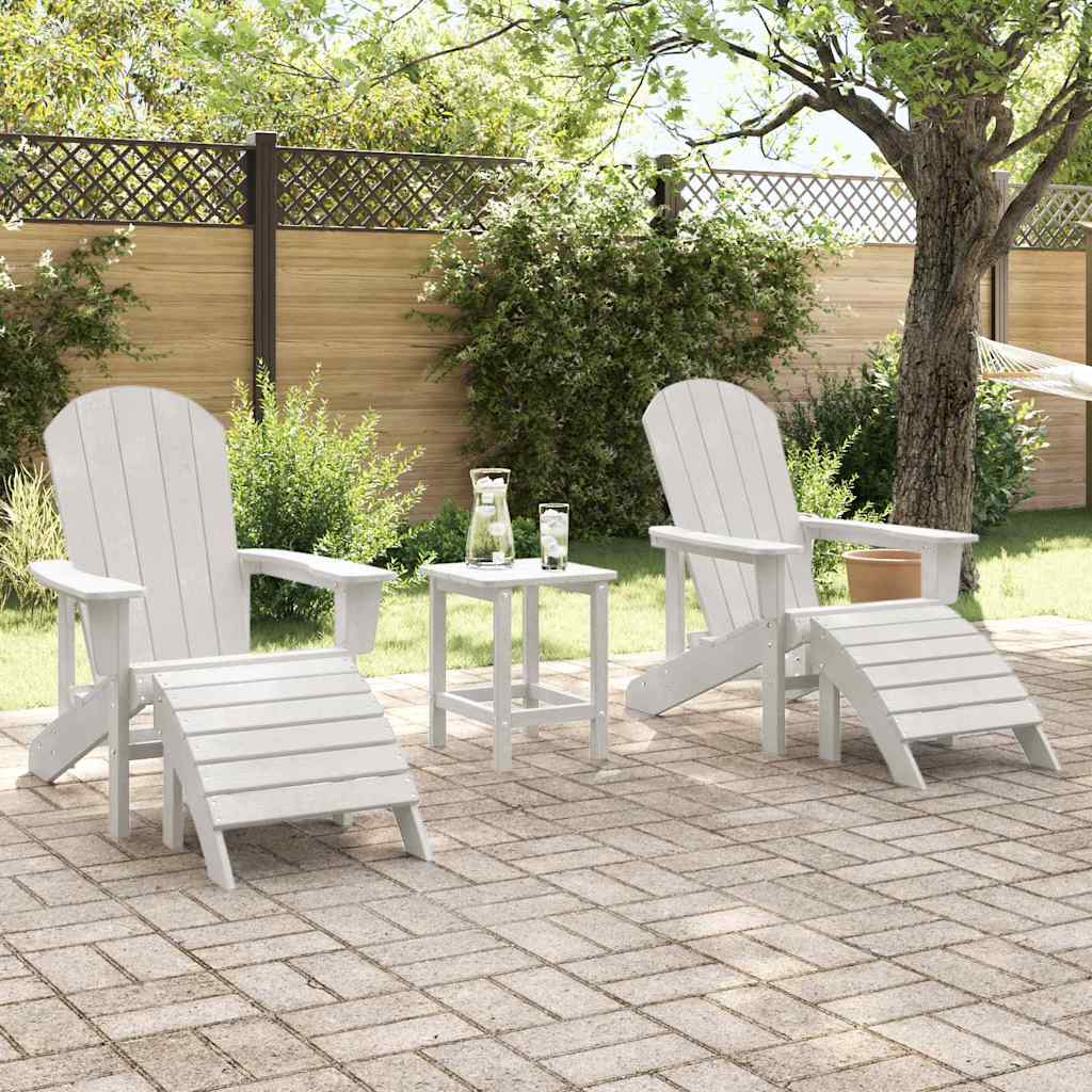 vidaXL Garden Chair 2 pcs White 83 x 74 x 92 cm Polyethylene
