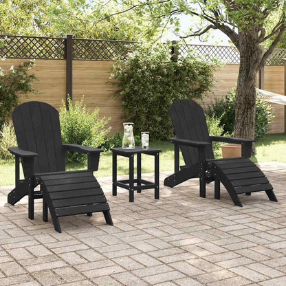 vidaXL Garden Chair 2 pcs Black 83 x 74 x 92 cm Polyethylene