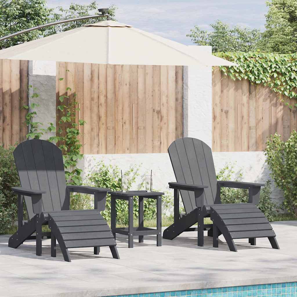vidaXL Garden Chair 2 pcs Light Grey 83 x 74 x 92 cm Polyethylene