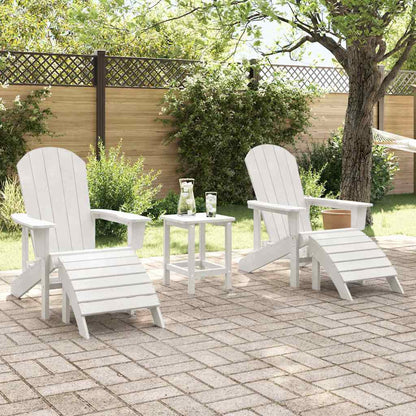 vidaXL Garden Chair 3 pcs White Polyethylene
