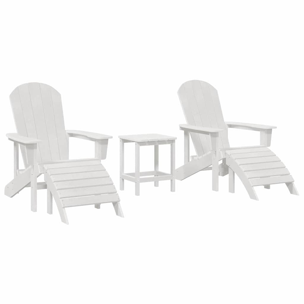 vidaXL Garden Chair 3 pcs White Polyethylene