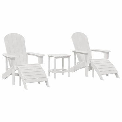 vidaXL Garden Chair 3 pcs White Polyethylene
