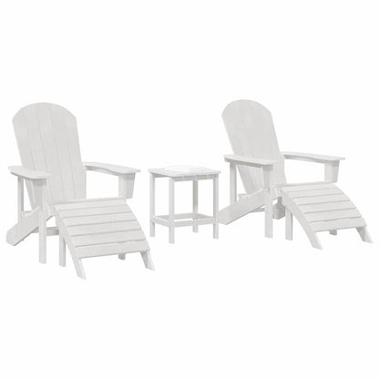 vidaXL Garden Chair 3 pcs White Polyethylene