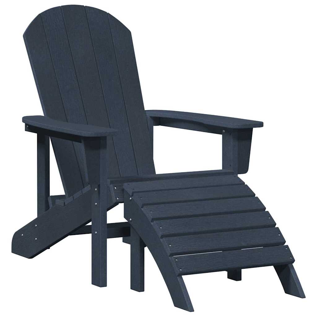 vidaXL Garden Chair 3 pcs Navy Polyethylene