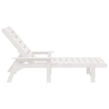 vidaXL Sun Lounger 2 pcs White 195.5 x 53 x 98.5 cm Polyethylene