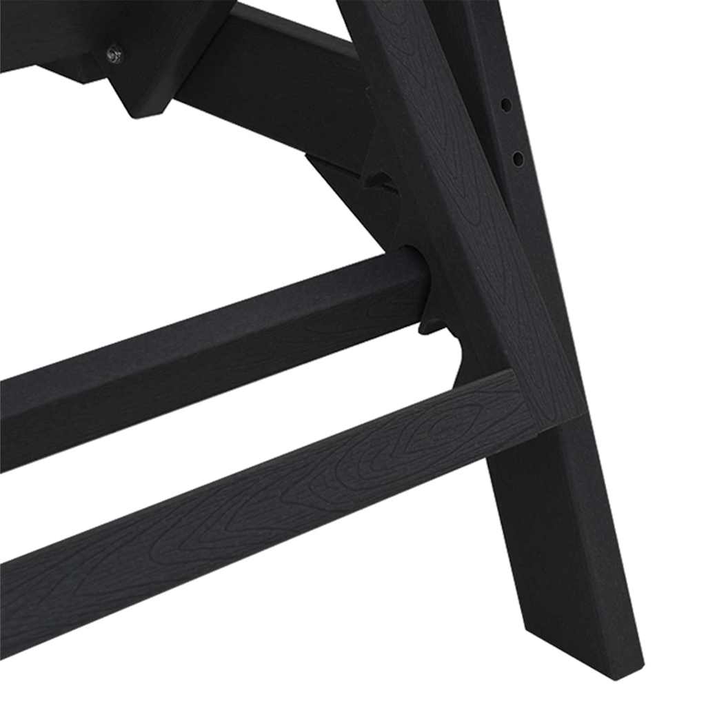 vidaXL Sun Lounger 2 pcs Black 195.5 x 53 x 98.5 cm Polyethylene