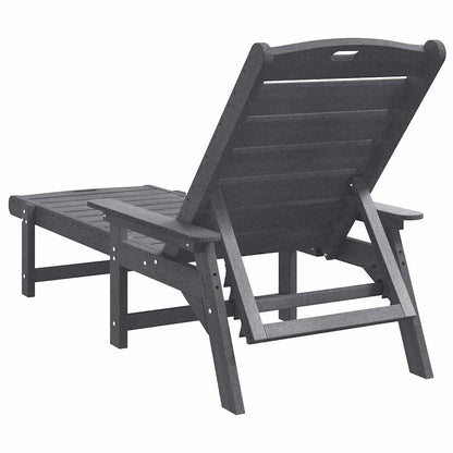 vidaXL Sun Lounger 2 pcs Light Grey 195.5 x 53 x 98.5 cm Polyethylene