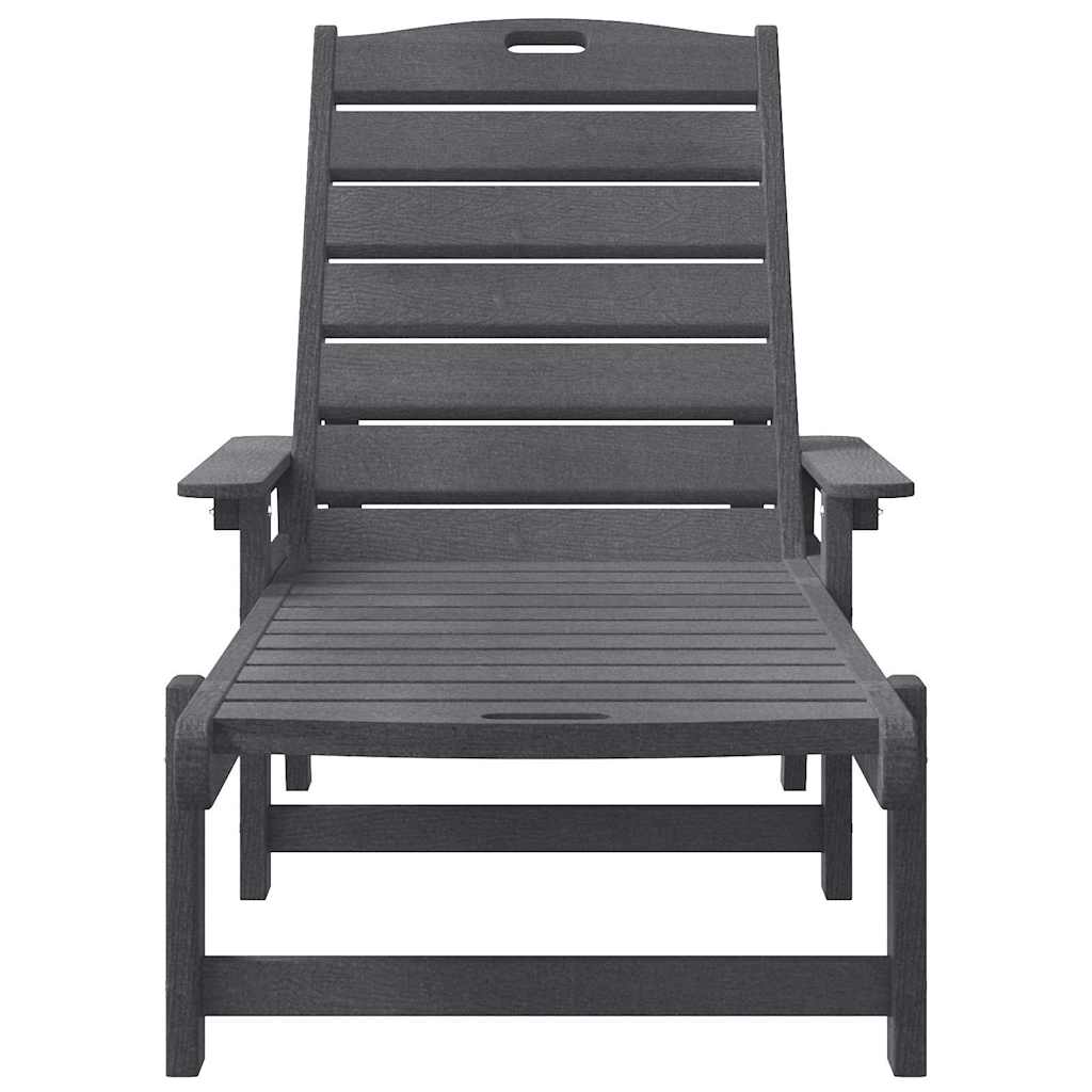 vidaXL Sun Lounger 2 pcs Light Grey 195.5 x 53 x 98.5 cm Polyethylene