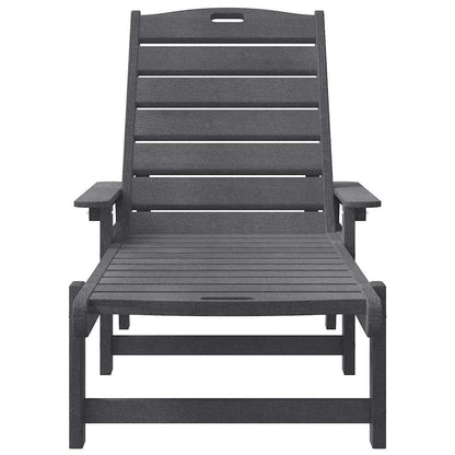 vidaXL Sun Lounger 2 pcs Light Grey 195.5 x 53 x 98.5 cm Polyethylene