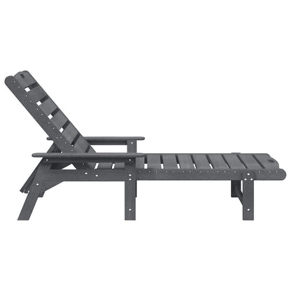vidaXL Sun Lounger 2 pcs Light Grey 195.5 x 53 x 98.5 cm Polyethylene