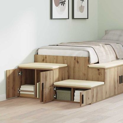 vidaXL Storage Cabinet 2 pcs Artisan Oak 127 x 41 x 40 cm