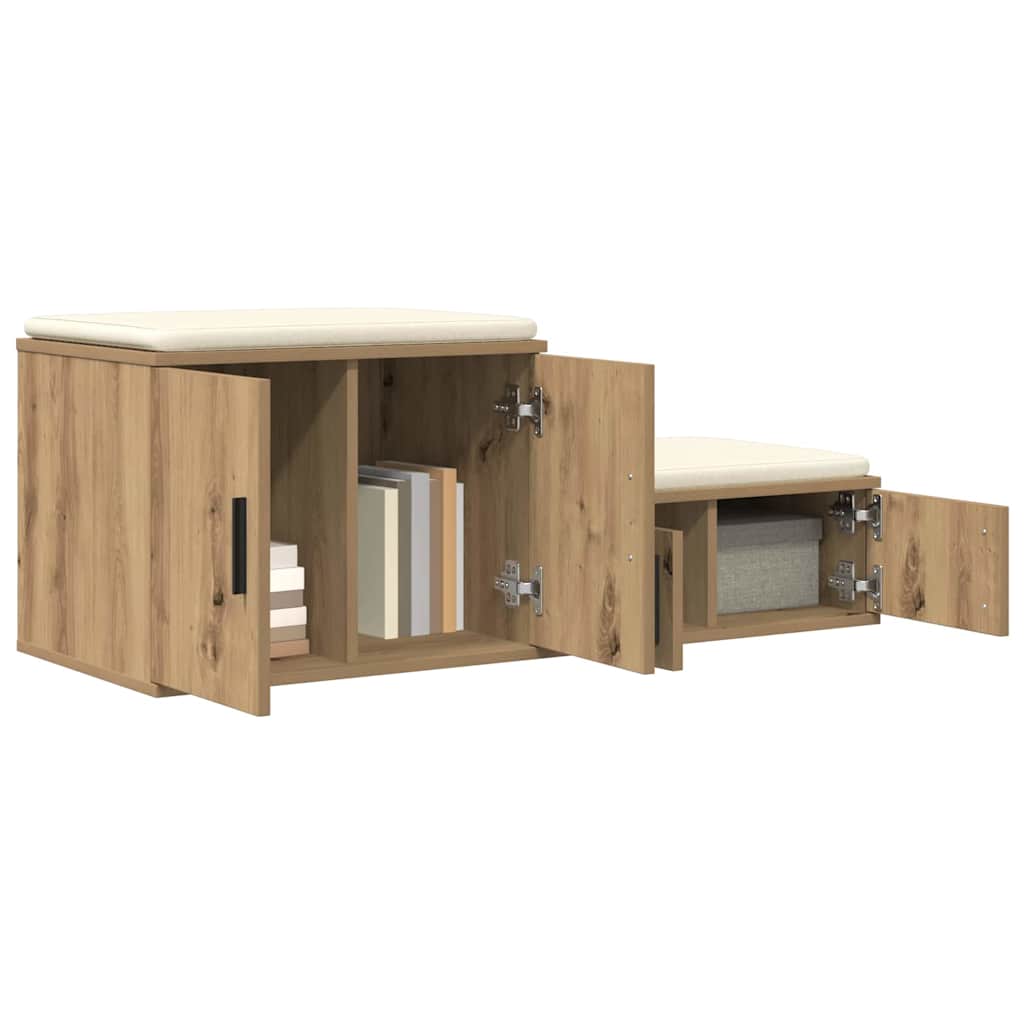 vidaXL Storage Cabinet 2 pcs Artisan Oak 127 x 41 x 40 cm