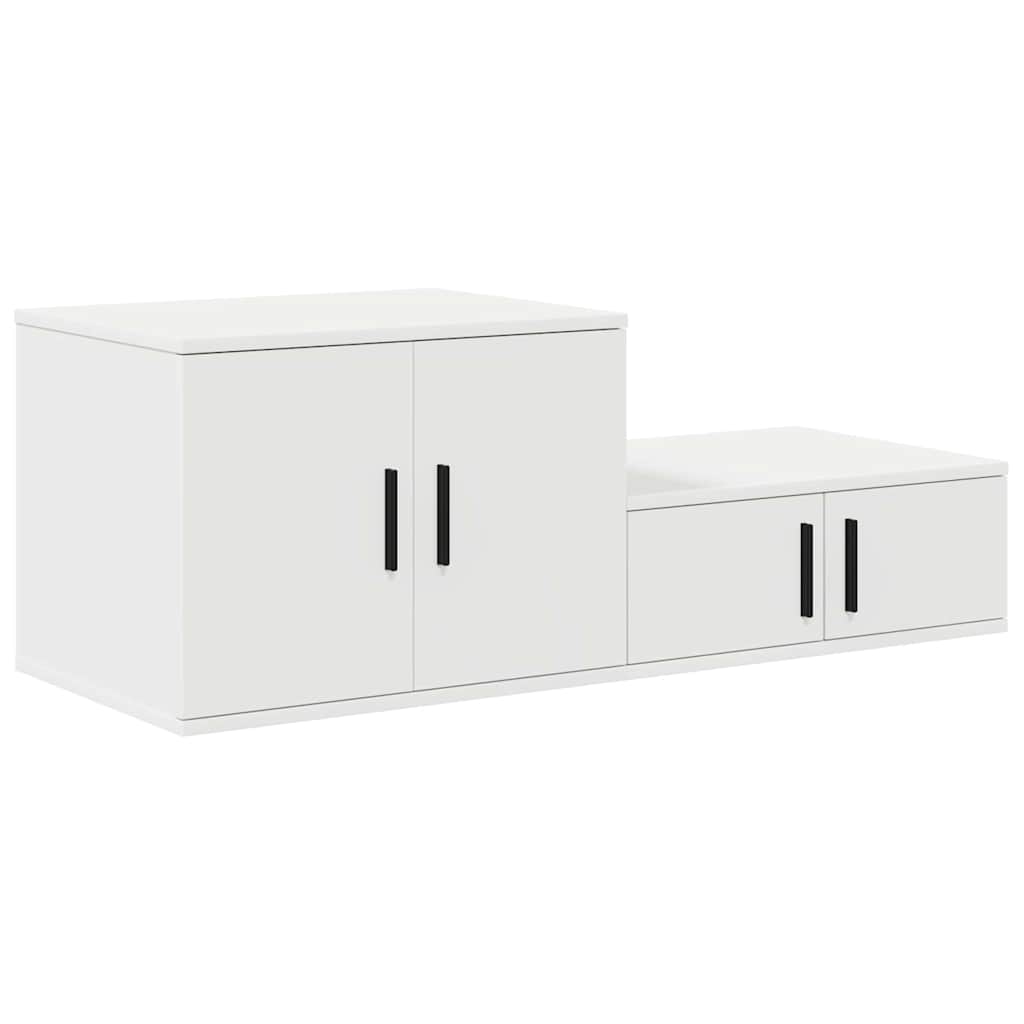 vidaXL Storage Cabinet 2 pcs White 118 x 41 x 40 cm Engineered Wood