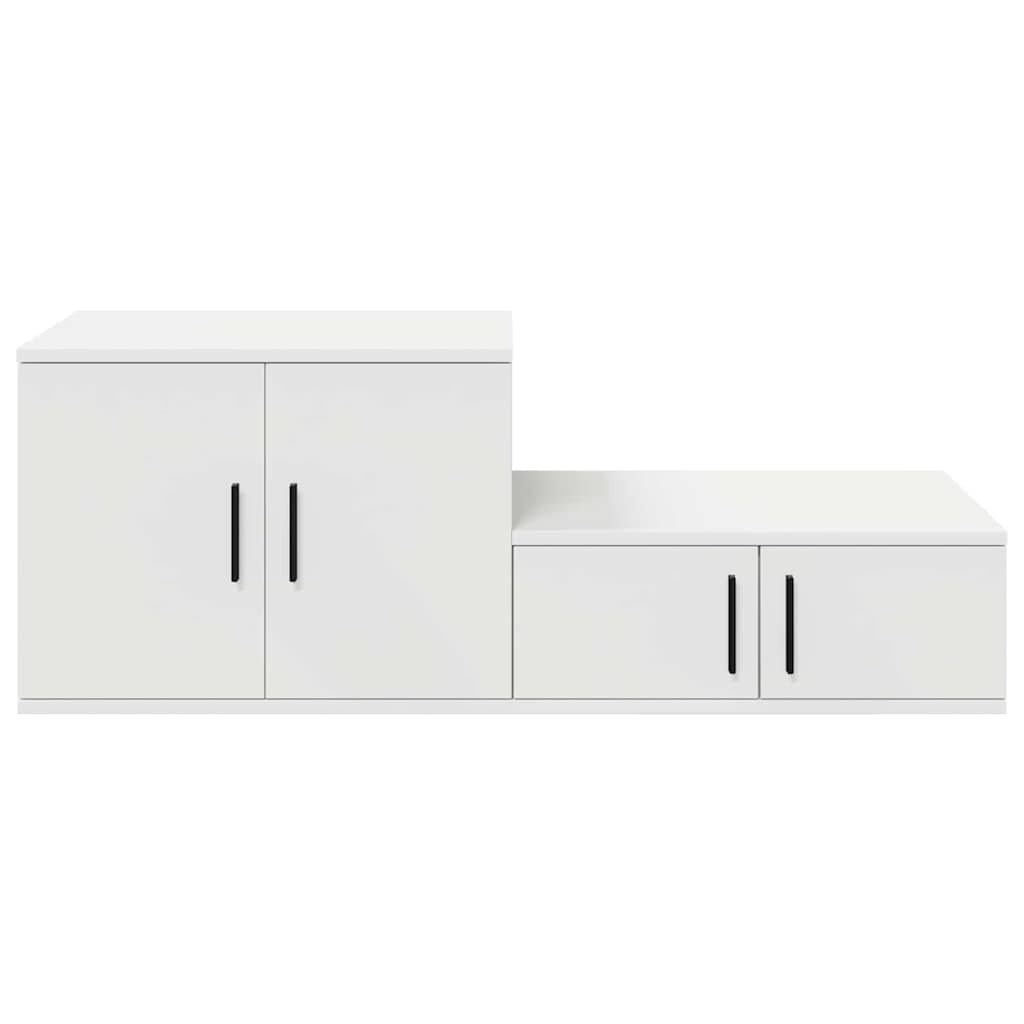 vidaXL Storage Cabinet 2 pcs White 118 x 41 x 40 cm Engineered Wood