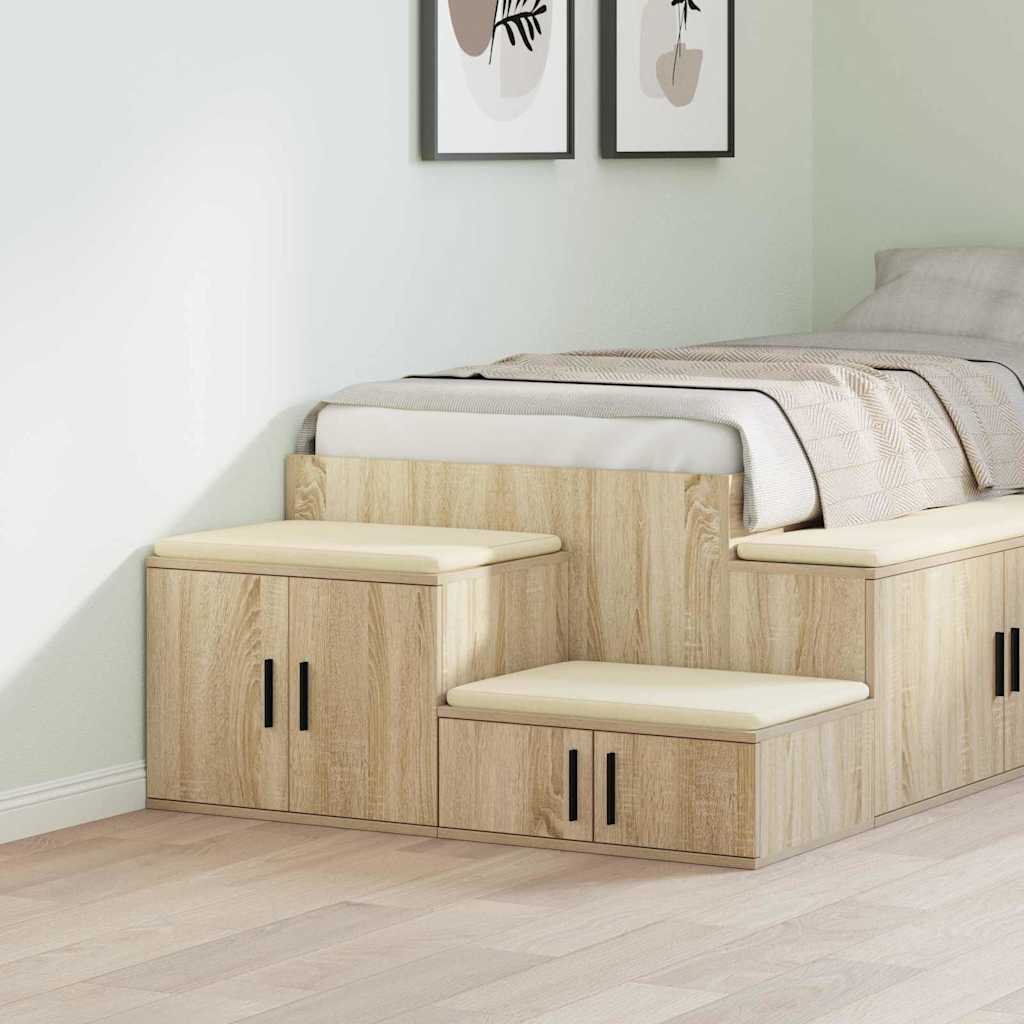 vidaXL Storage Cabinet 2 pcs Sonoma Oak 118 x 41 x 40 cm