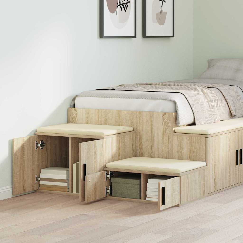 vidaXL Storage Cabinet 2 pcs Sonoma Oak 118 x 41 x 40 cm