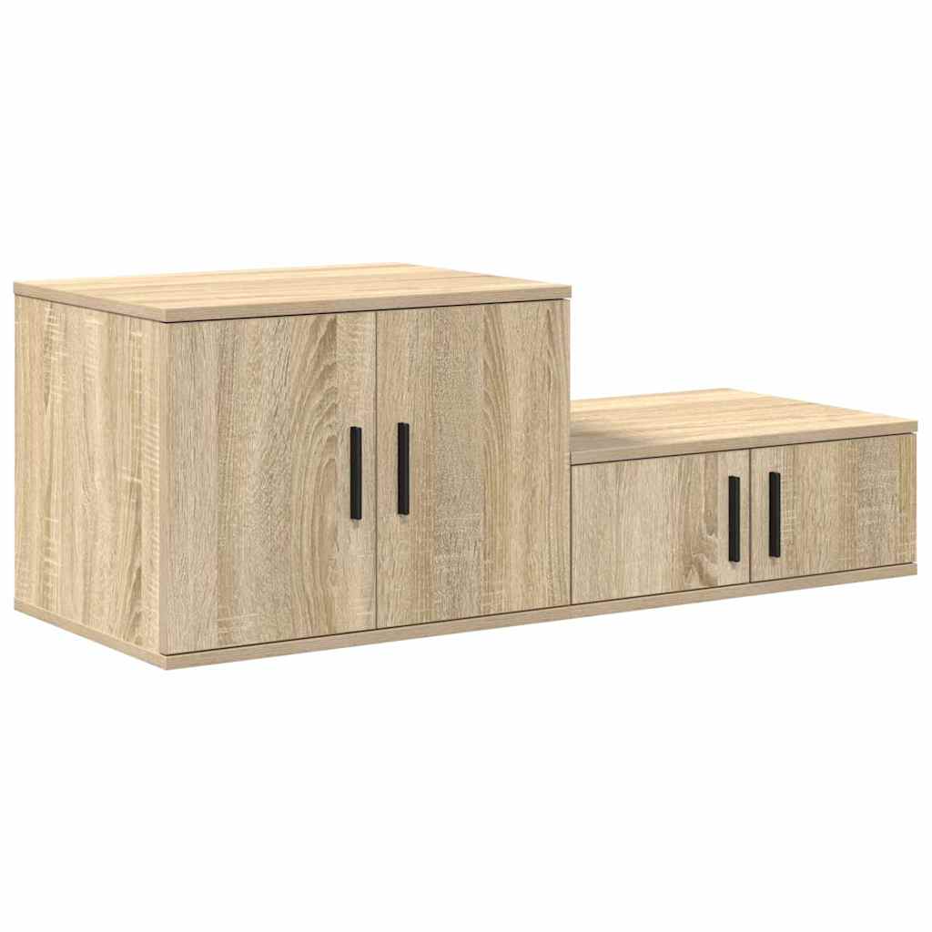 vidaXL Storage Cabinet 2 pcs Sonoma Oak 118 x 41 x 40 cm