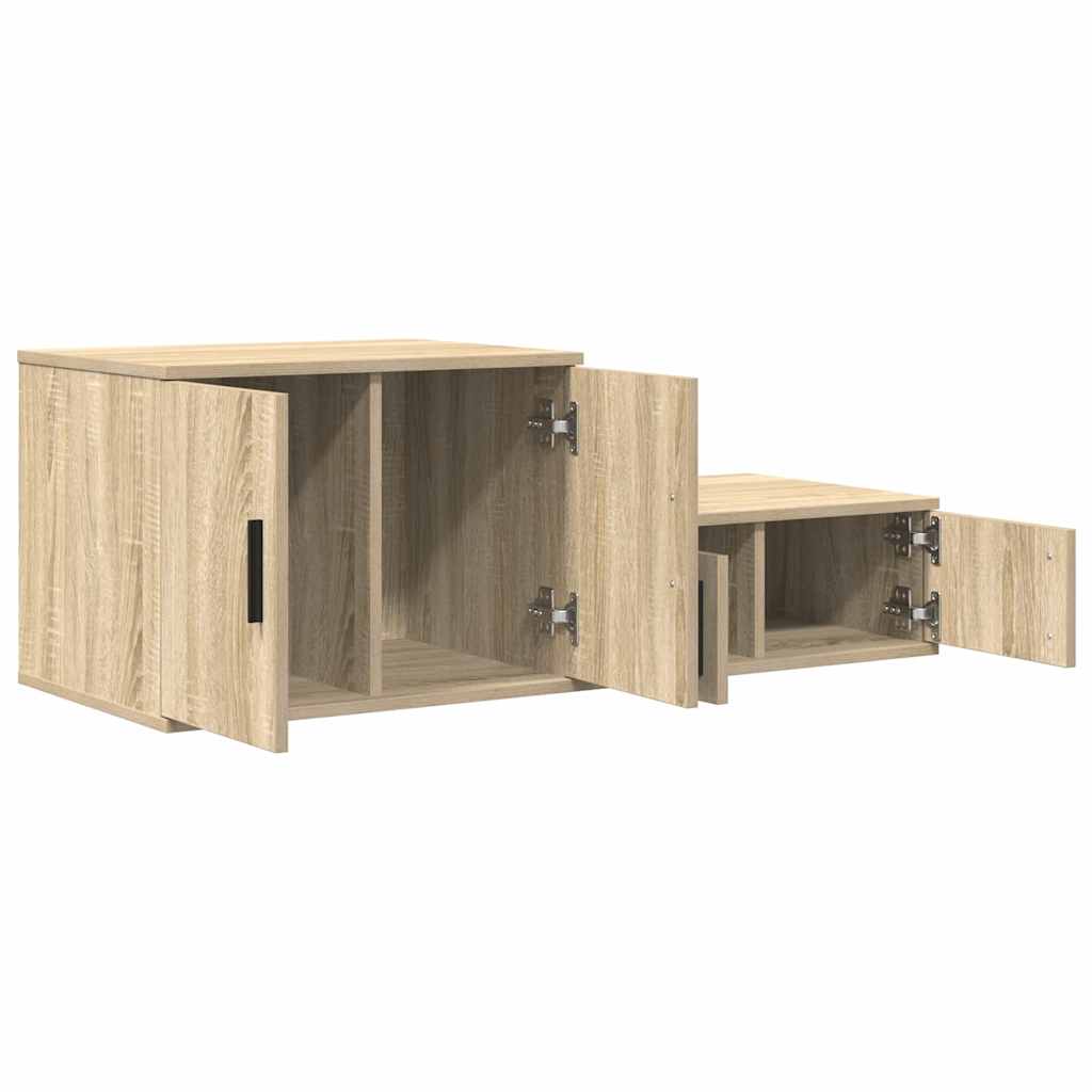 vidaXL Storage Cabinet 2 pcs Sonoma Oak 118 x 41 x 40 cm
