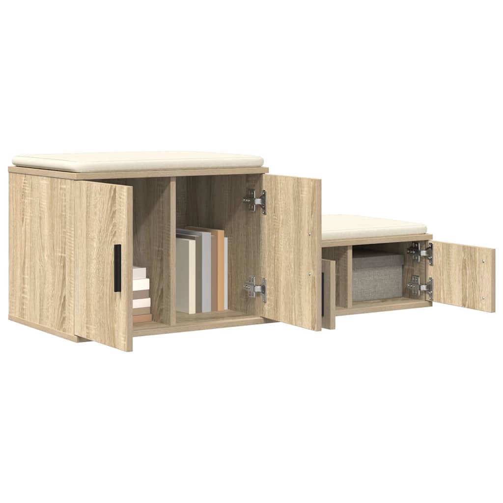 vidaXL Storage Cabinet 2 pcs Sonoma Oak 118 x 41 x 40 cm