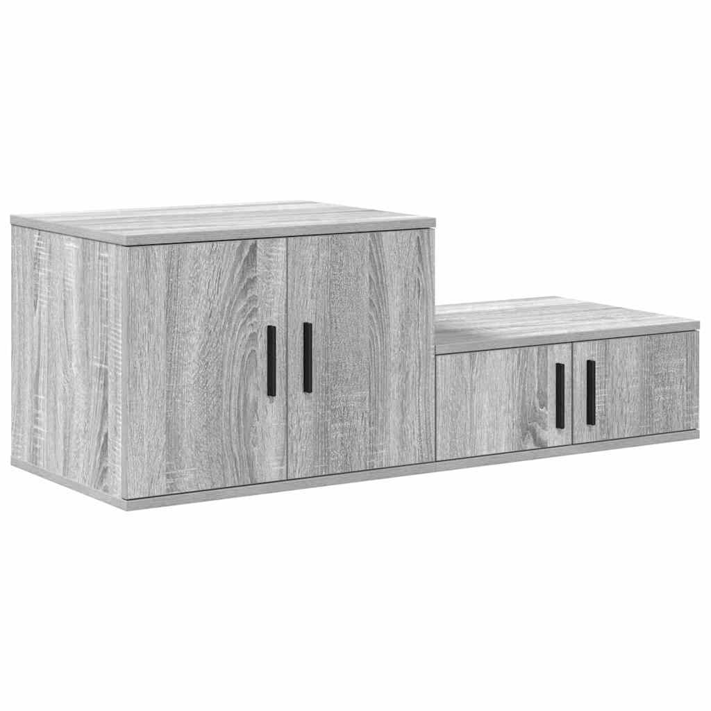 vidaXL Storage Cabinet 2 pcs Grey Sonoma 118 x 41 x 40 cm