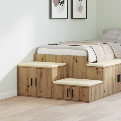 vidaXL Storage Cabinet 2 pcs Artisan Oak 118 x 41 x 40 cm