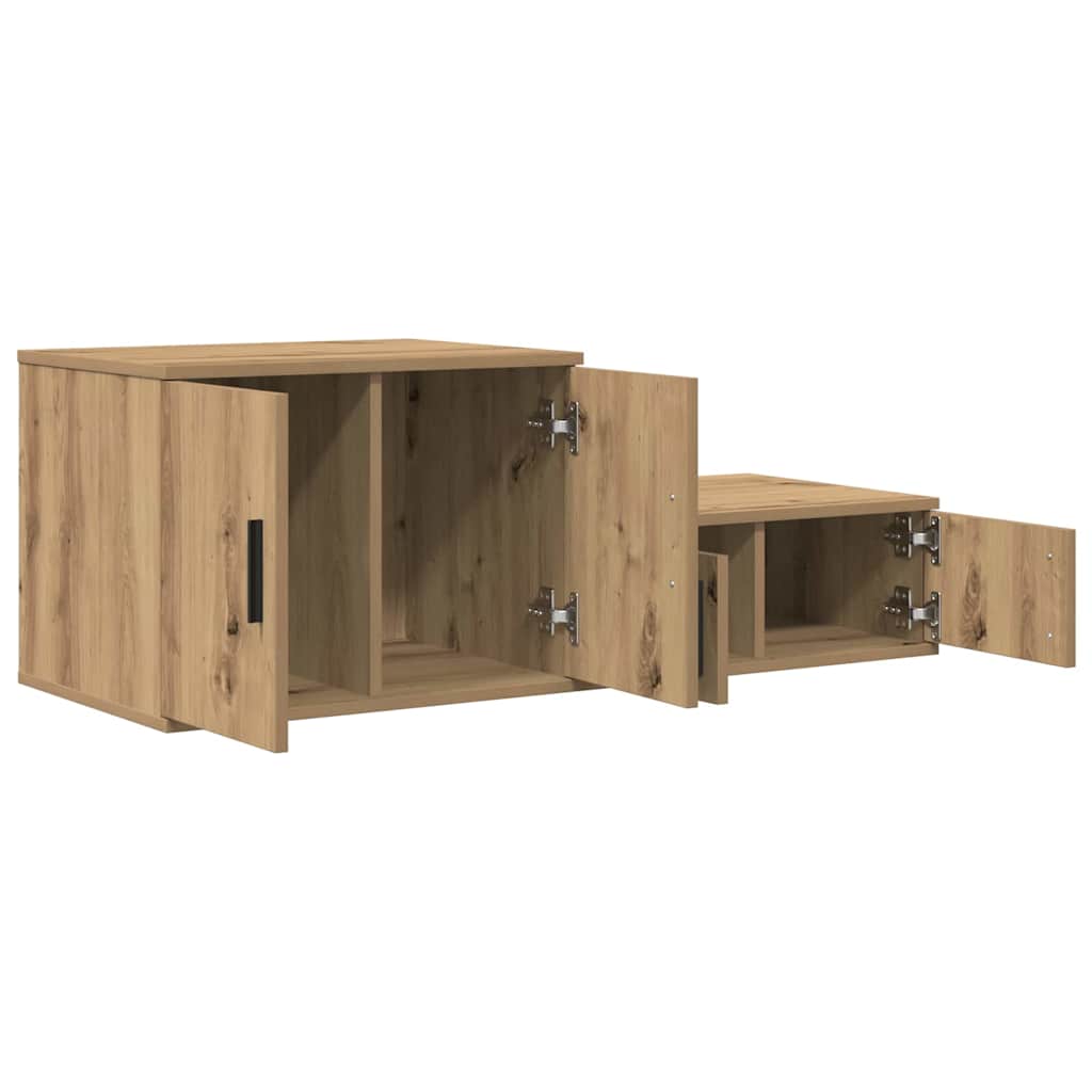 vidaXL Storage Cabinet 2 pcs Artisan Oak 118 x 41 x 40 cm