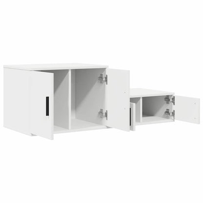 vidaXL Storage Cabinet 2 pcs White 108 x 41 x 40 cm Engineered Wood
