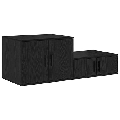 vidaXL Storage Cabinet 2 pcs Black Oak 108 x 41 x 40 cm