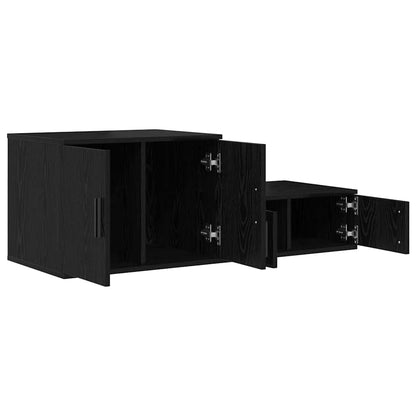 vidaXL Storage Cabinet 2 pcs Black Oak 108 x 41 x 40 cm
