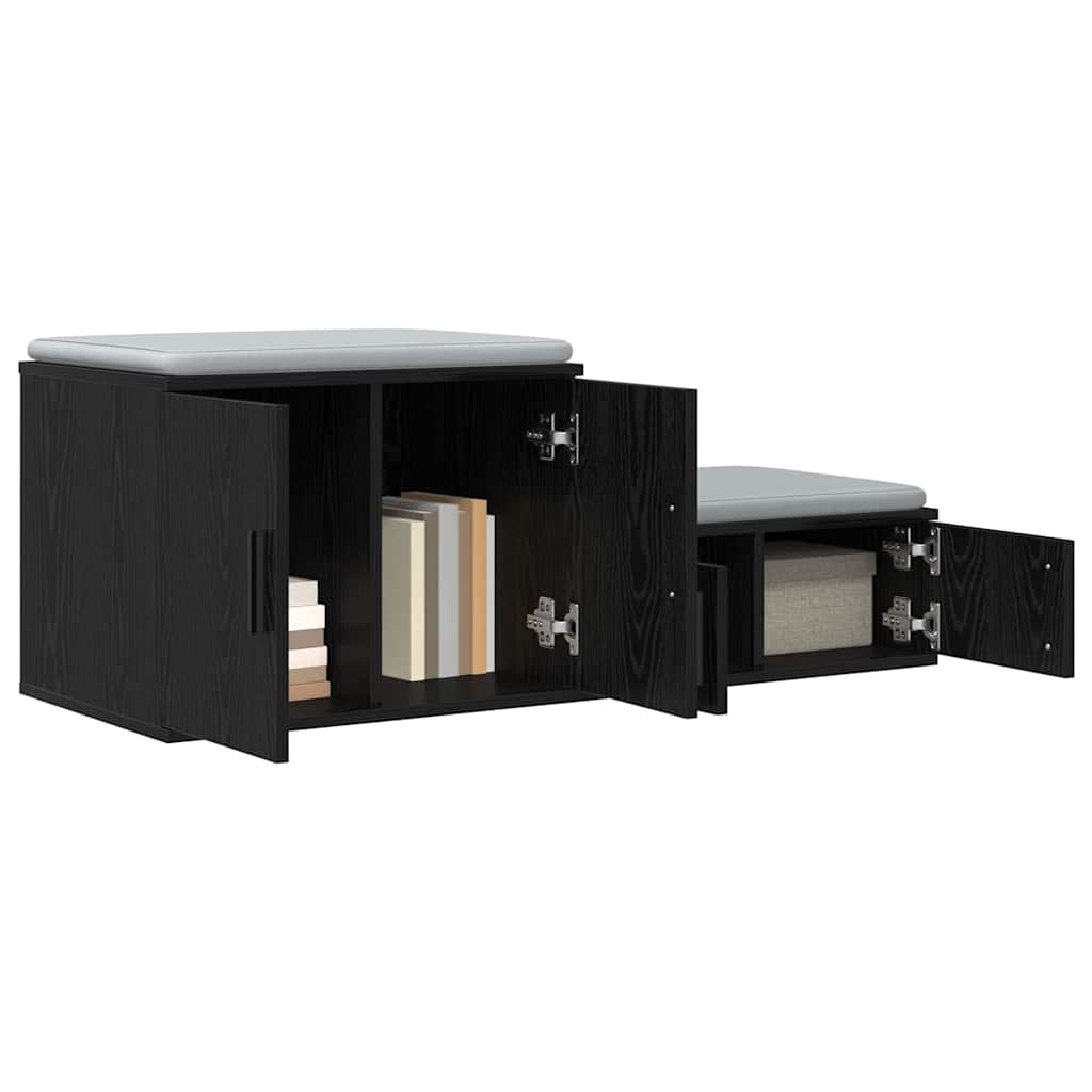 vidaXL Storage Cabinet 2 pcs Black Oak 108 x 41 x 40 cm