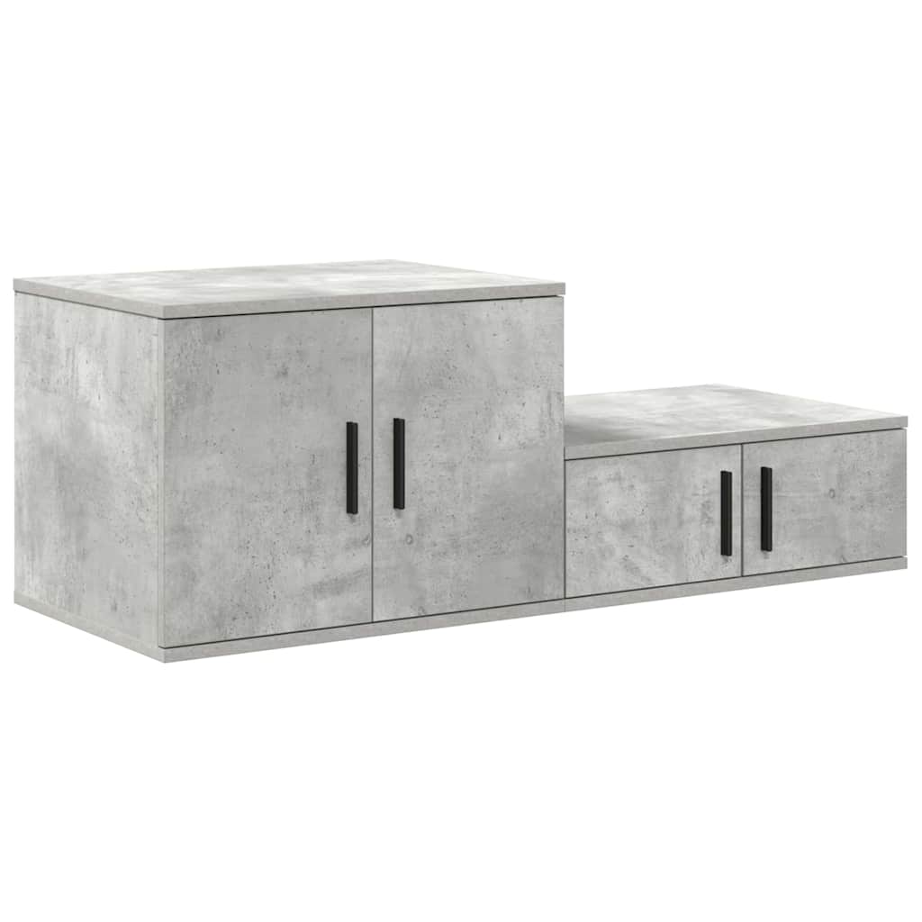vidaXL Storage Cabinet 2 pcs Concrete Grey 108 x 41 x 40 cm