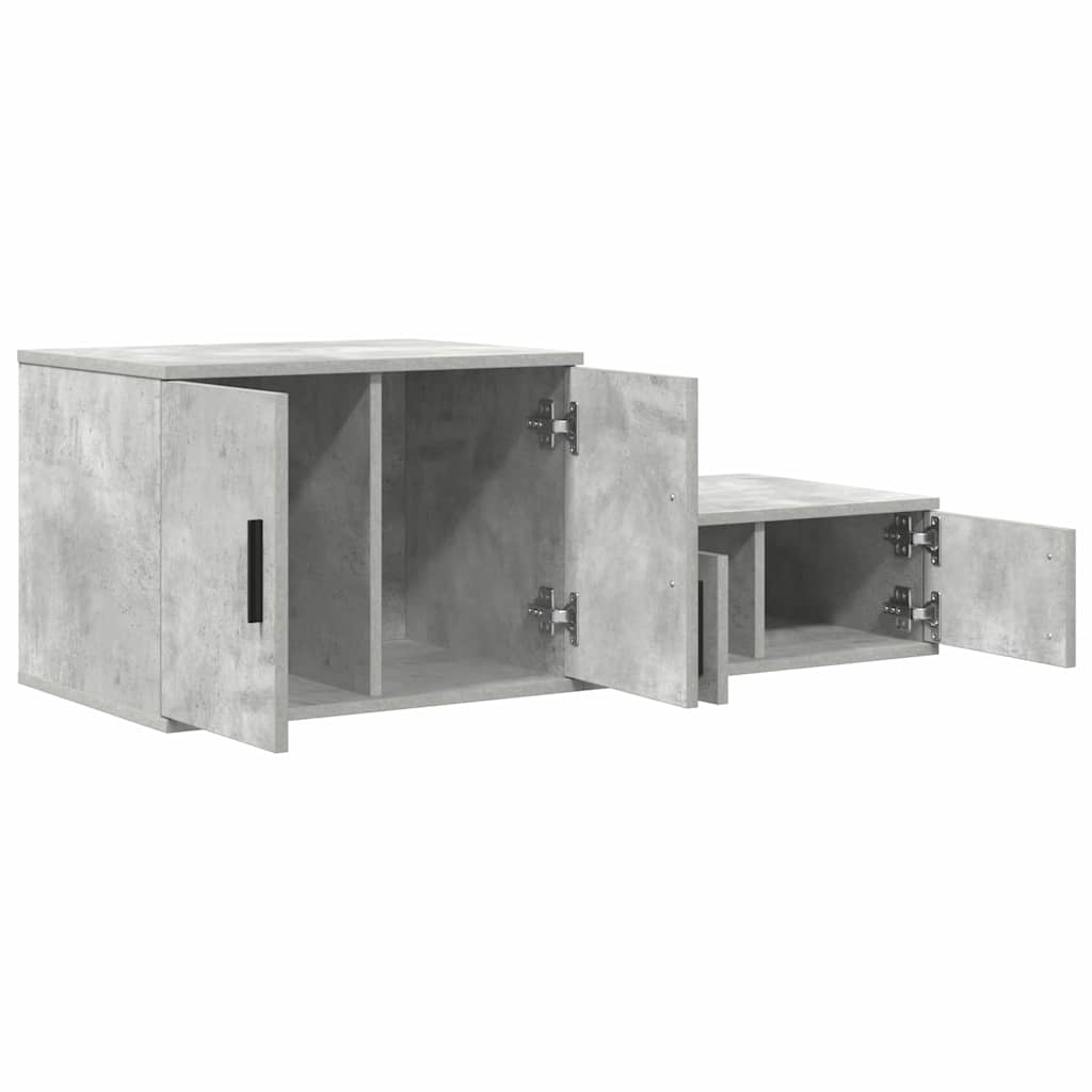 vidaXL Storage Cabinet 2 pcs Concrete Grey 108 x 41 x 40 cm