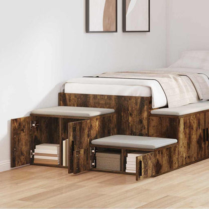 vidaXL Storage Cabinet 2 pcs Smoked Oak 108 x 41 x 40 cm