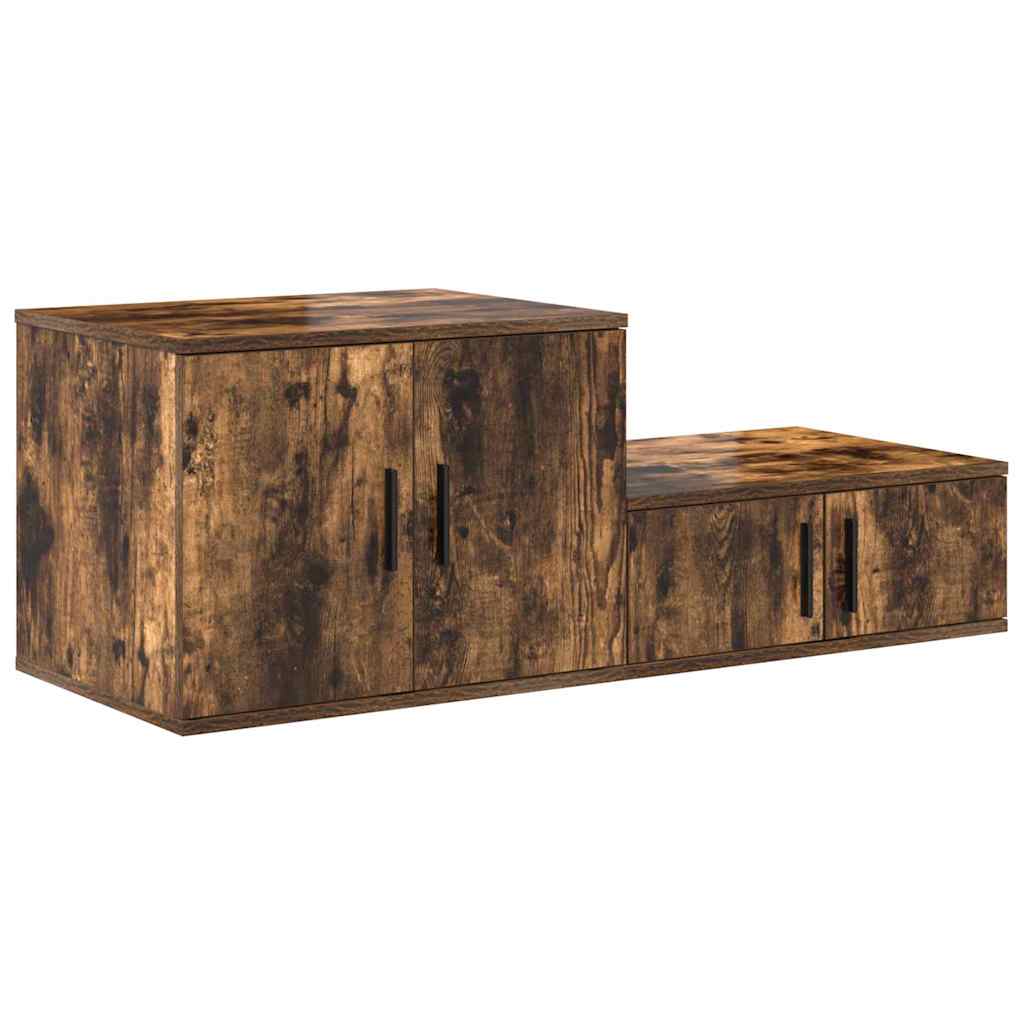 vidaXL Storage Cabinet 2 pcs Smoked Oak 108 x 41 x 40 cm