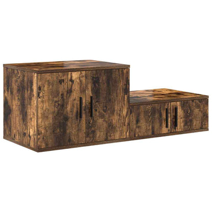 vidaXL Storage Cabinet 2 pcs Smoked Oak 108 x 41 x 40 cm