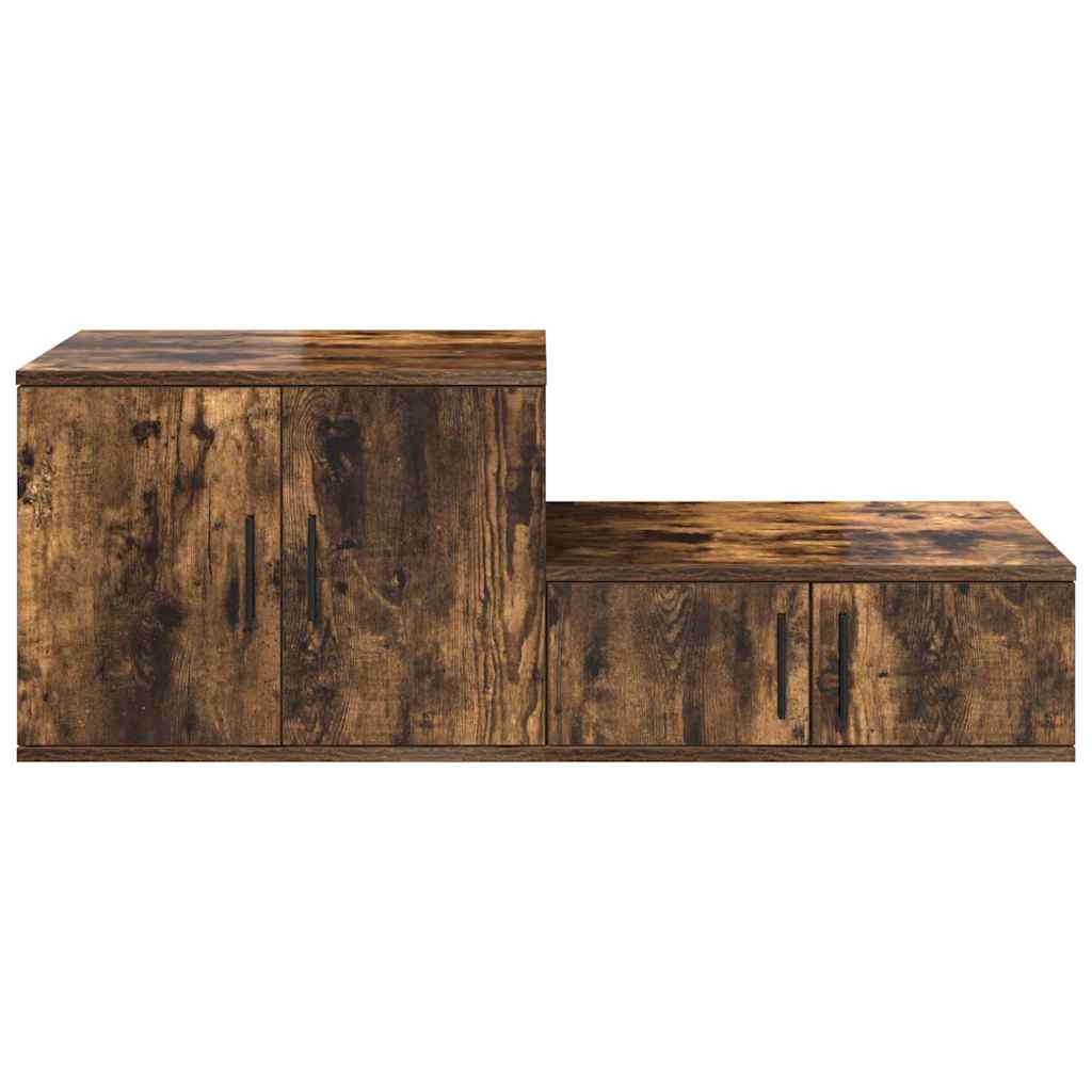vidaXL Storage Cabinet 2 pcs Smoked Oak 108 x 41 x 40 cm