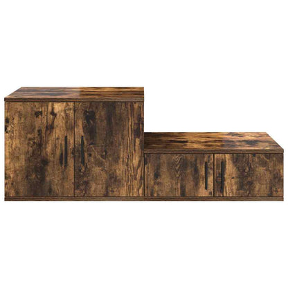 vidaXL Storage Cabinet 2 pcs Smoked Oak 108 x 41 x 40 cm