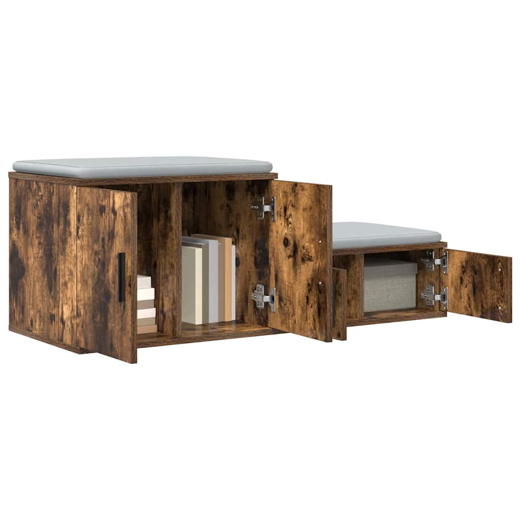 vidaXL Storage Cabinet 2 pcs Smoked Oak 108 x 41 x 40 cm