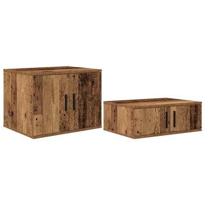 vidaXL Storage Cabinet 2 pcs Old Wood 108 x 41 x 40 cm Engineered Wood
