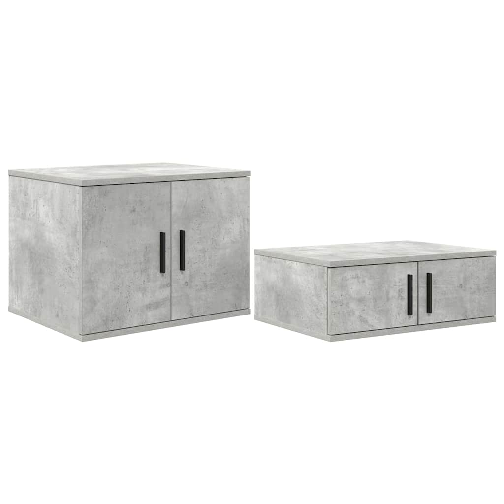 vidaXL Storage Cabinet 2 pcs Concrete Grey 103 x 41 x 40 cm
