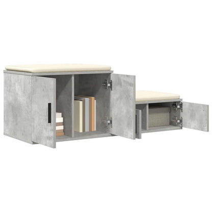 vidaXL Storage Cabinet 2 pcs Concrete Grey 103 x 41 x 40 cm