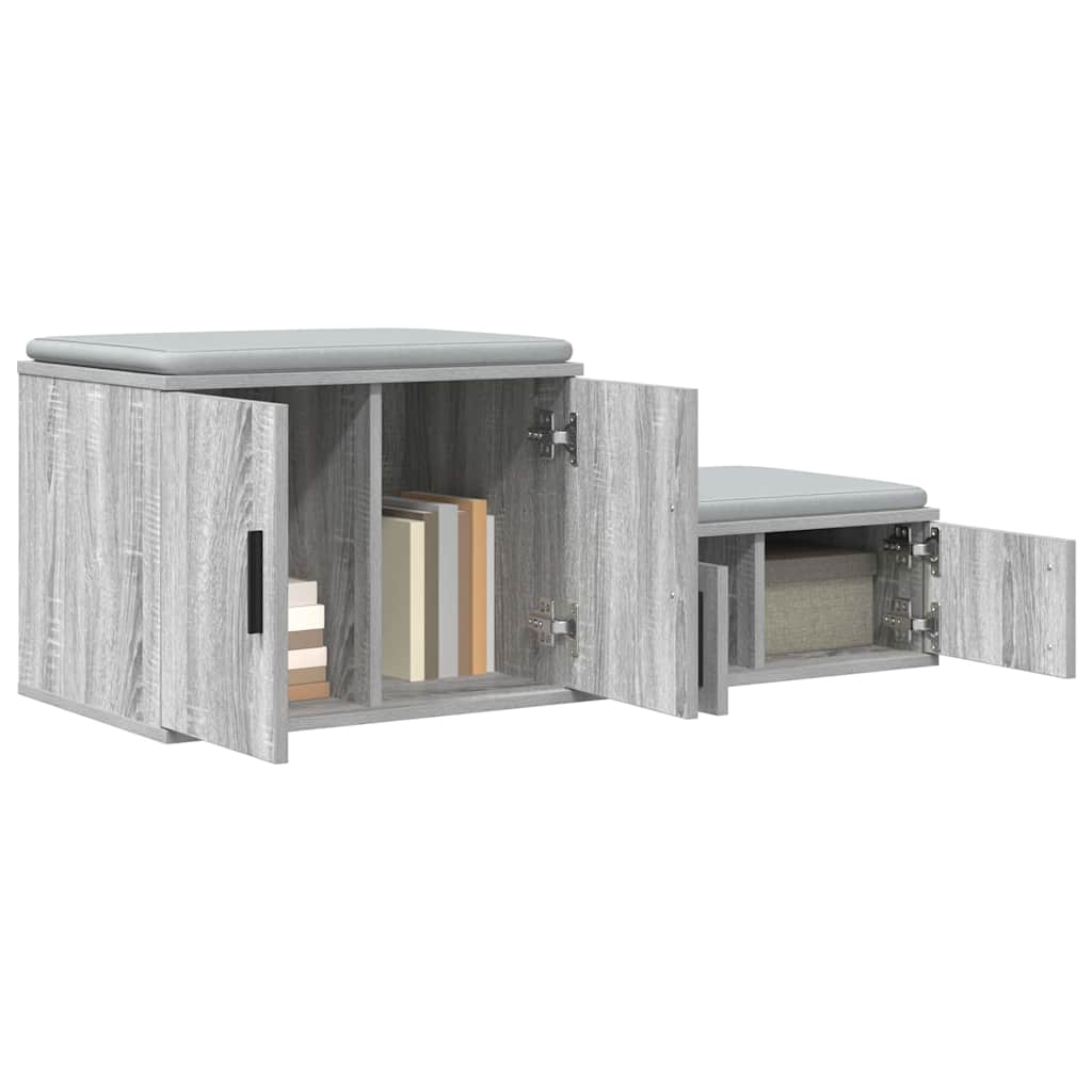 vidaXL Storage Cabinet 2 pcs Grey Sonoma 103 x 41 x 40 cm