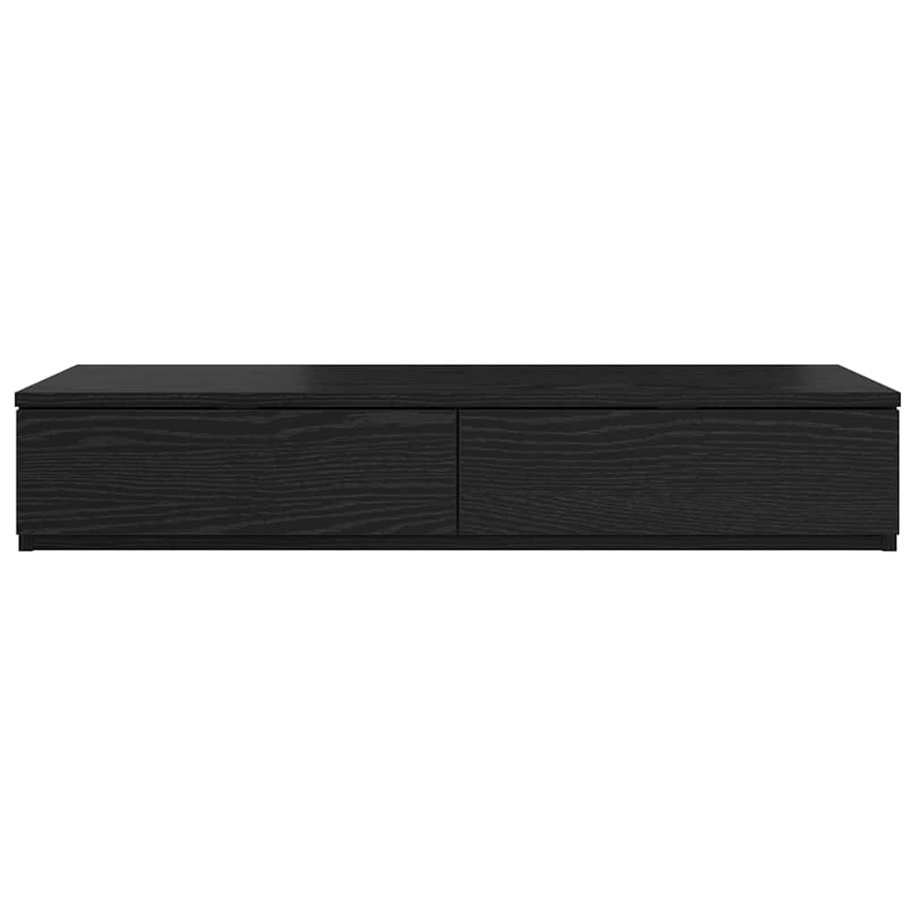 vidaXL Bed Drawers Black Oak 100 x 36.5 x 16.5 cm Engineered Wood