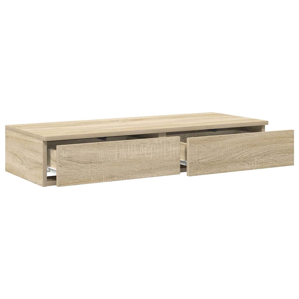 vidaXL Bed Drawers Sonoma Oak 100 x 36.5 x 16.5 cm Engineered Wood