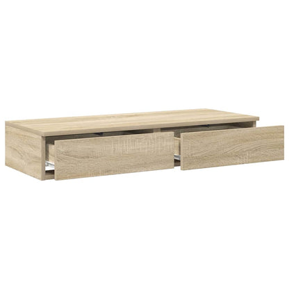 vidaXL Bed Drawers Sonoma Oak 100 x 36.5 x 16.5 cm Engineered Wood