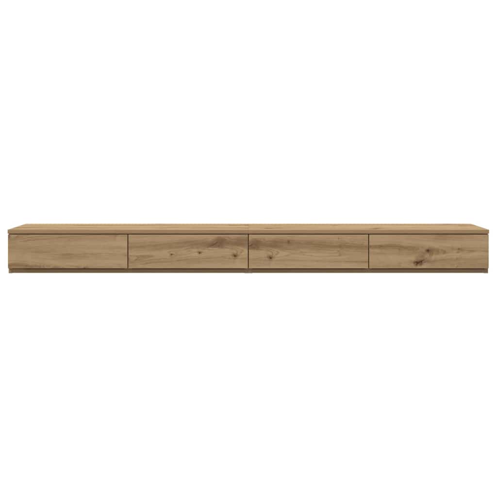 vidaXL Bed Drawers Artisan Oak 200 x 36.5 x 16.5 cm Engineered Wood