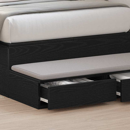 vidaXL Bed Drawers Black Oak 80 x 36.5 x 16.5 cm Engineered Wood