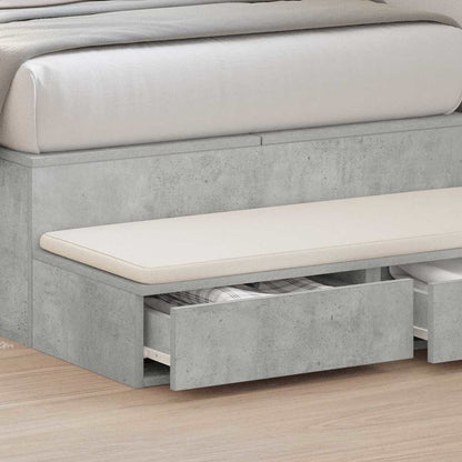 vidaXL Bed Drawers Concrete Grey 80 x 36.5 x 16.5 cm Engineered Wood